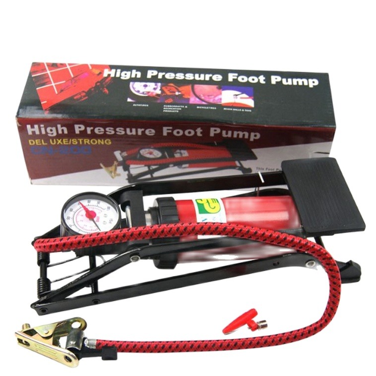 Bơm Hơi Đạp Chân 1 Xi Lanh - Bơm Hơi Đạp Chân Dùng Cho Xe Đạp Xe Máy Ô Tô - Thiết Kế Nhỏ Gọn Dễ Dàng Mang Theo Bất Cứ Đâu - Bàn đạp có thể xếp lại được một cách gọn gàng - Bảo Hành 12 Tháng