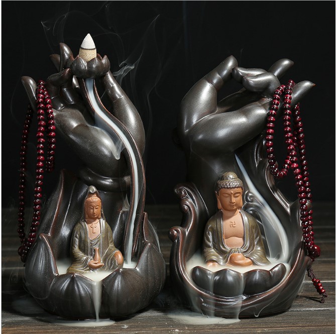 [HCM]Tháp Khói Trầm Hương Hình Bàn Tay Phật Tháp Đốt Trầm Hình Bàn Tay Phật Thiết Kế Sắc Xảo Sắc Nét.