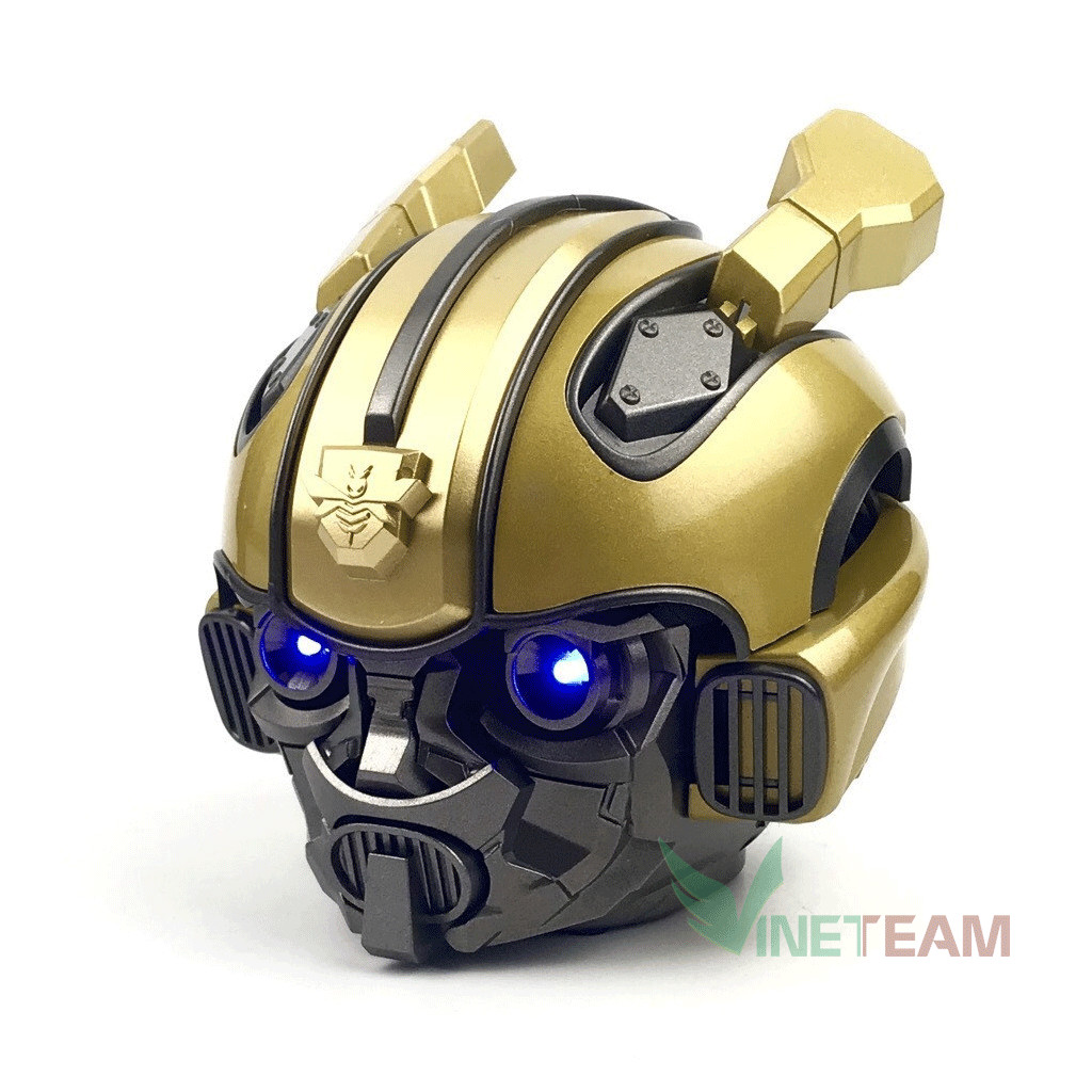 Loa Bluetooth VINETTEAM Siêu Bass Bumblebee Transformer, Mắt Có Đèn Led Xanh, Thiết Kế Độc, Loa Nghe Nhạc Cầm Tay Không Dây Âm Thanh Hay Nghe Nhạc Trong, Màu Vàng Đặc Trung Của Siêu Robot Bee