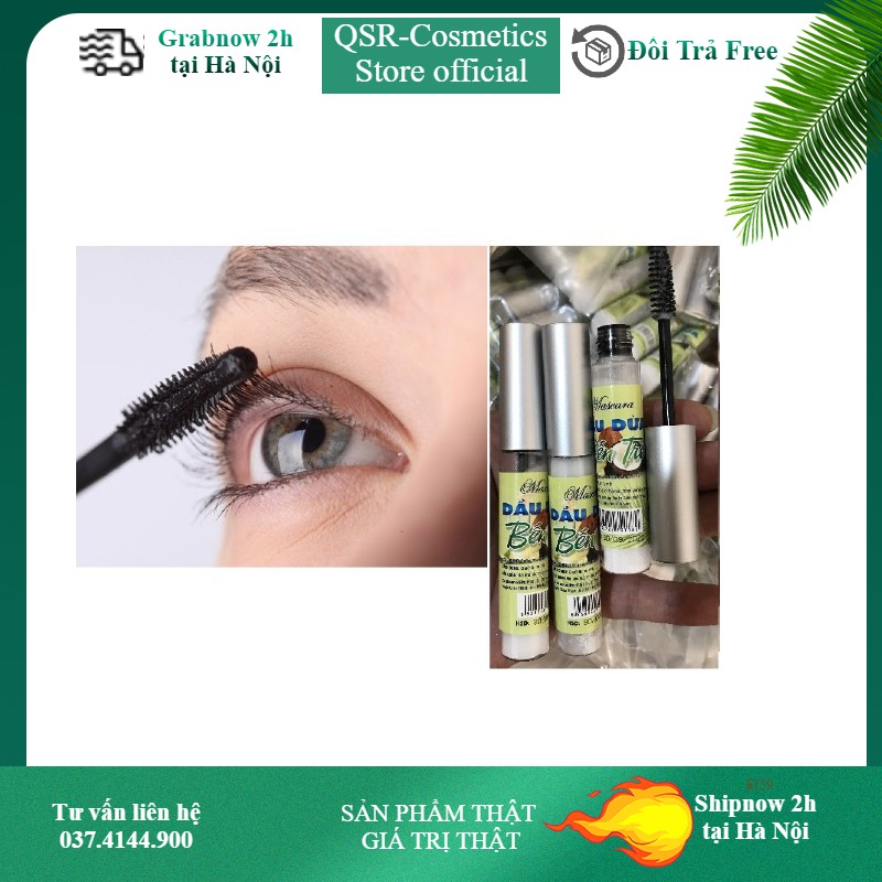 Mascara dầu dừa dưỡng mi - tinh dầu dừa dưỡng mi bến tre kích mọc lông mi dài khỏe