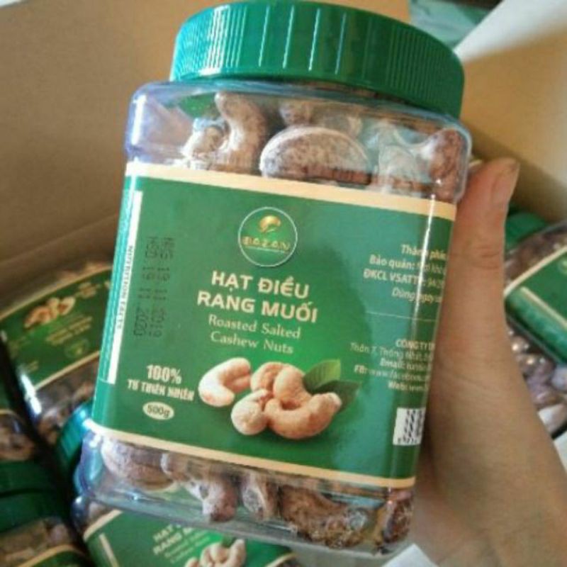 500g hạt điều nguyên bình phước rang củi - hạt điều rang muối