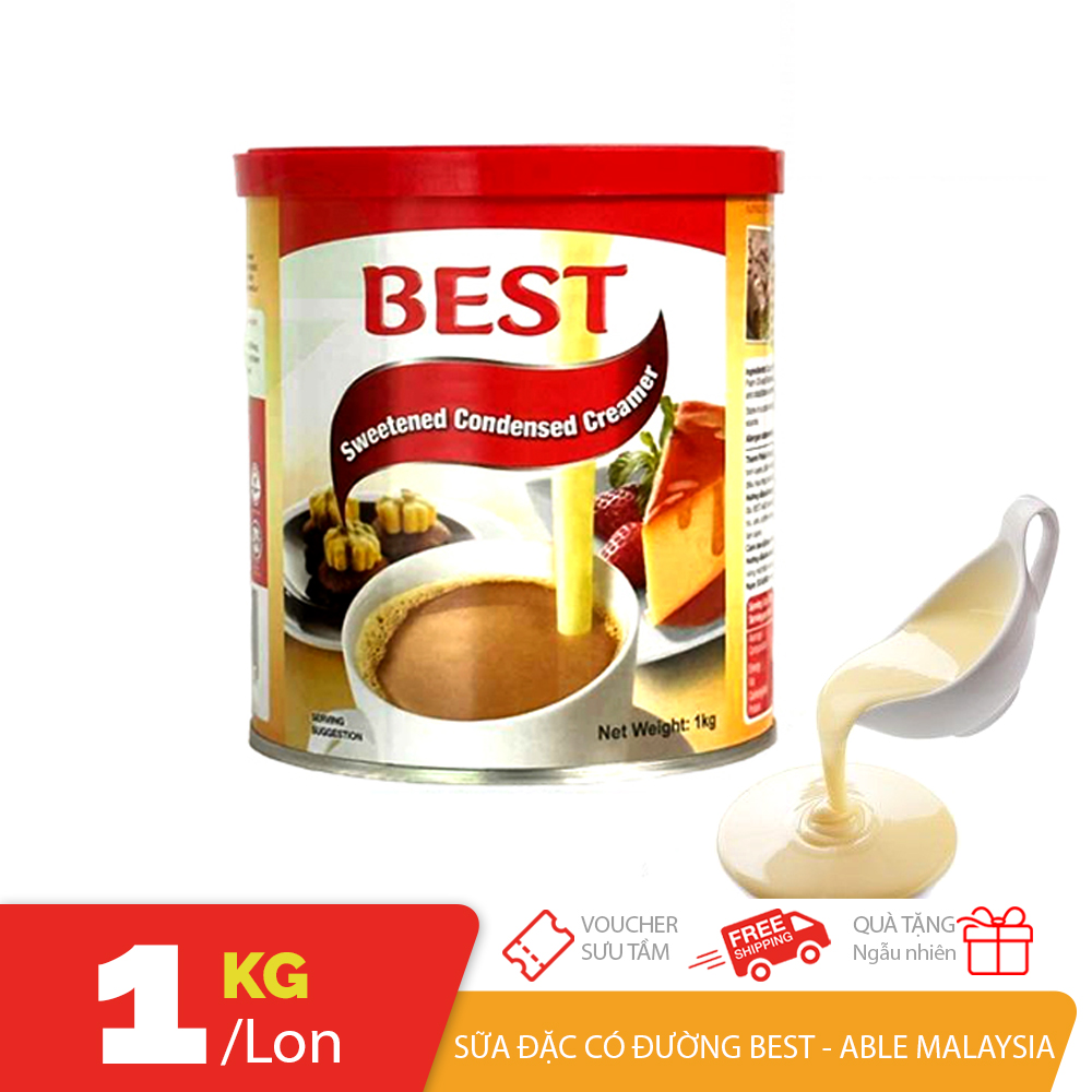 [Siêu sales] Hộp to 1KG sữa đặc có đường BEST ABLE Farm Malaysia