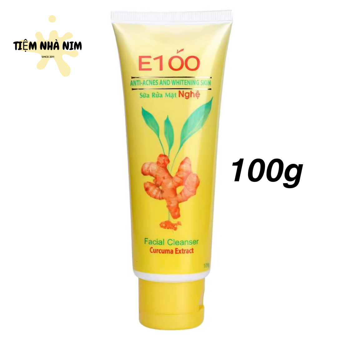 Sữa rửa mặt nghệ e100 - Ngăn ngừa mụn, làm sạch sâu và dưỡng da trắng mịn.