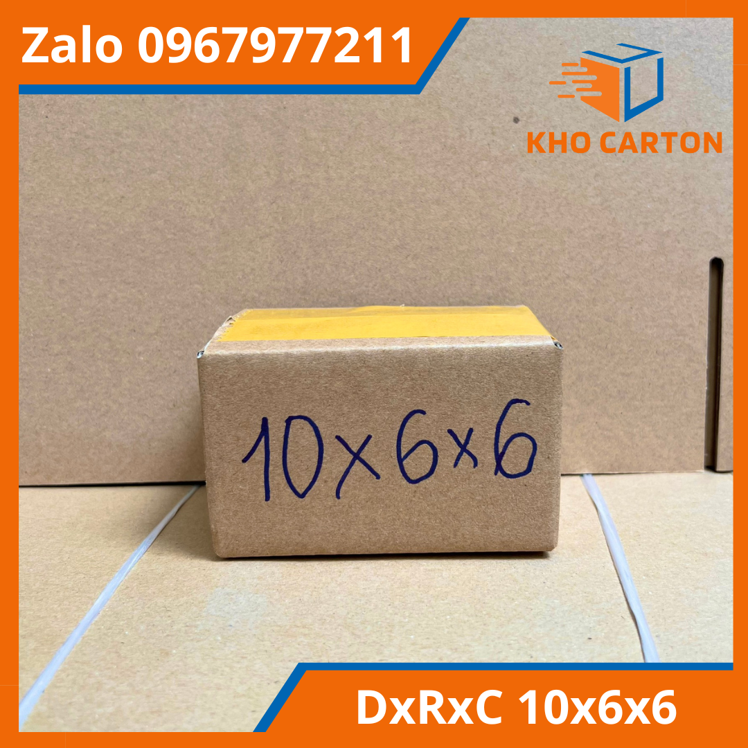 10 hộp carton 10x6x6 - hộp đóng hàng, hộp ship cod 10x6x6