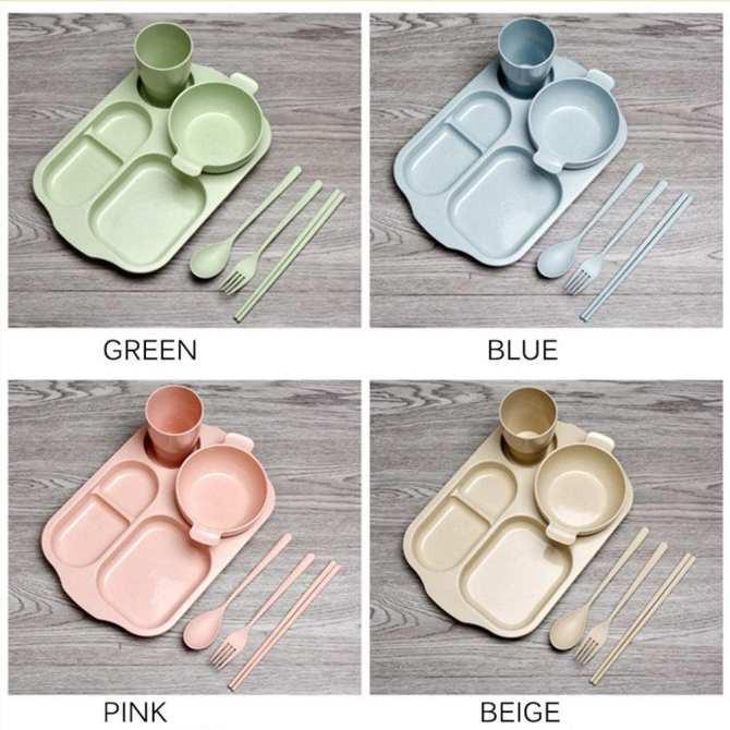 Bộ khay ăn dặm lúa mạch 6 món