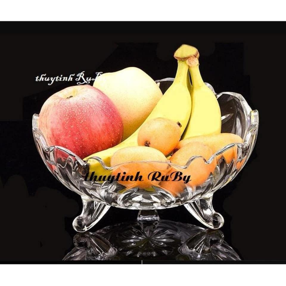 Đĩa thuỷ tinh 3 chân màu trăng cao cấp