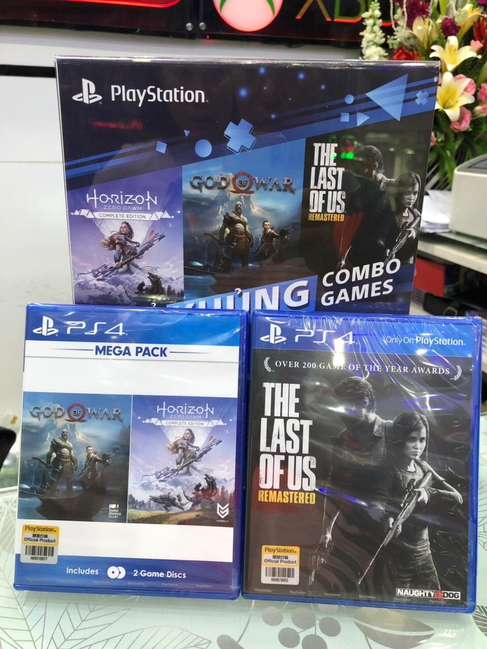 Combo Mega Pack: God Of War + Horizon Zero Dawn Complete Edition + The Last Of Us Remastered