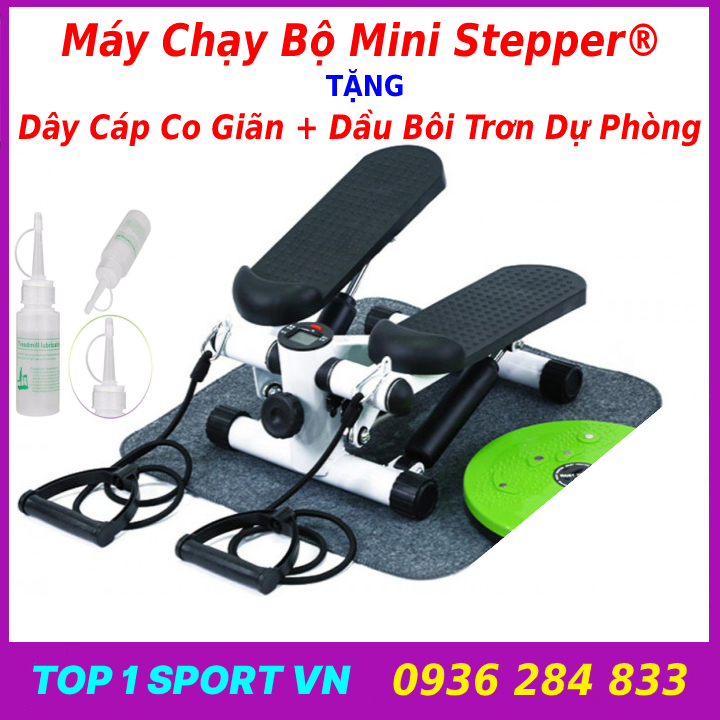 Máy chạy bộ đi bộ MINI - Máy tập chạy bộ đi bộ Mini Stepper KingElipsport® tặng dây cáp + dầu bôi trơn - Tiện dụng hơn, nhỏ gọn hơn - Bảo hành 24 tháng