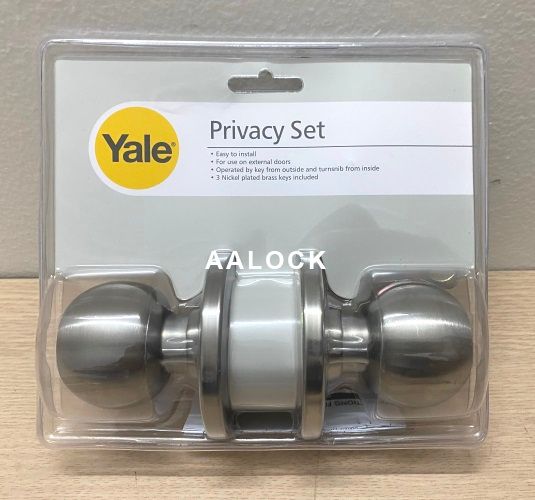 Khóa tay nắm tròn yale vca5322 us32d cho cửa wc- khoá nắm tròn cao cấp của mỹ- npp aalock