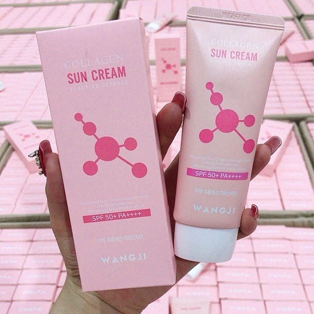 Kem Chống Nắng Nâng Tone WANGJI COLLAGEN SUN CREAM SPF 50+ PA ++++