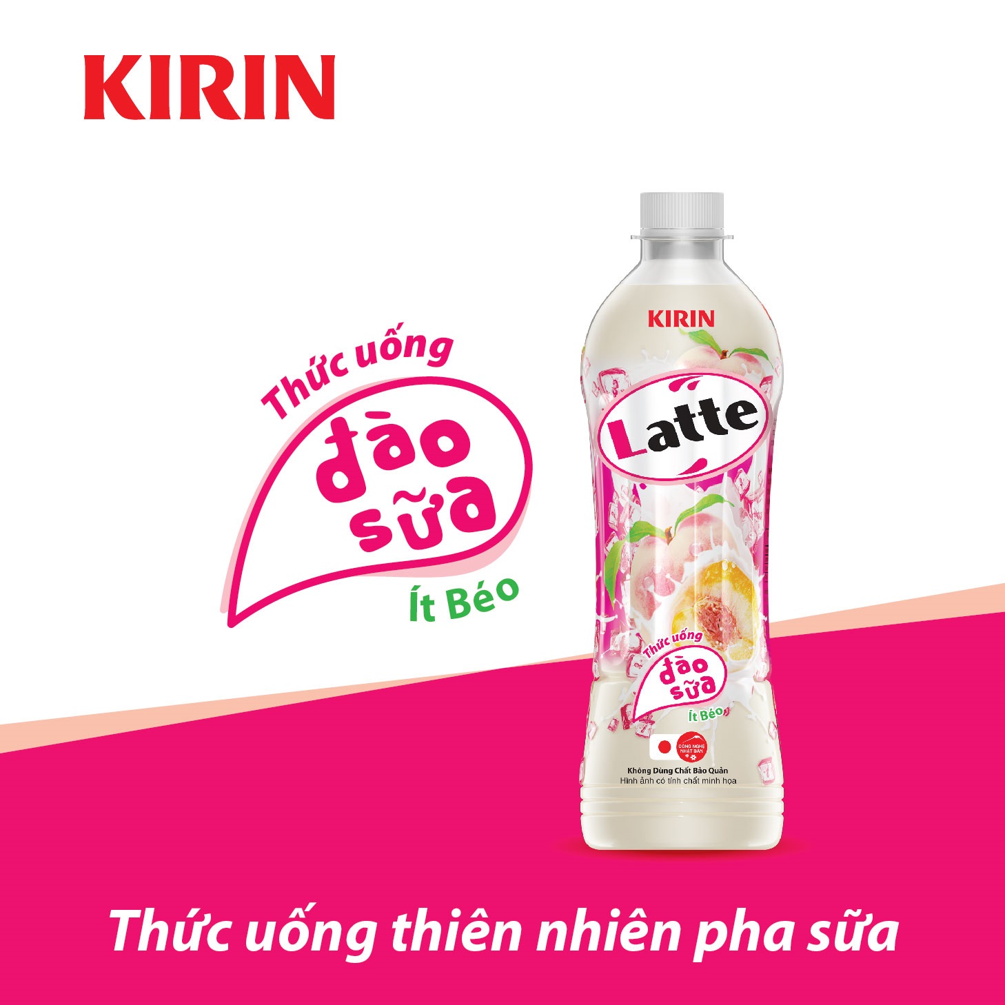 Lốc 6 chai Nước uống KIRIN Latte Đào 345ml - thơm ngon, bổ dưỡng, cung cấp năng lượng mỗi ngày