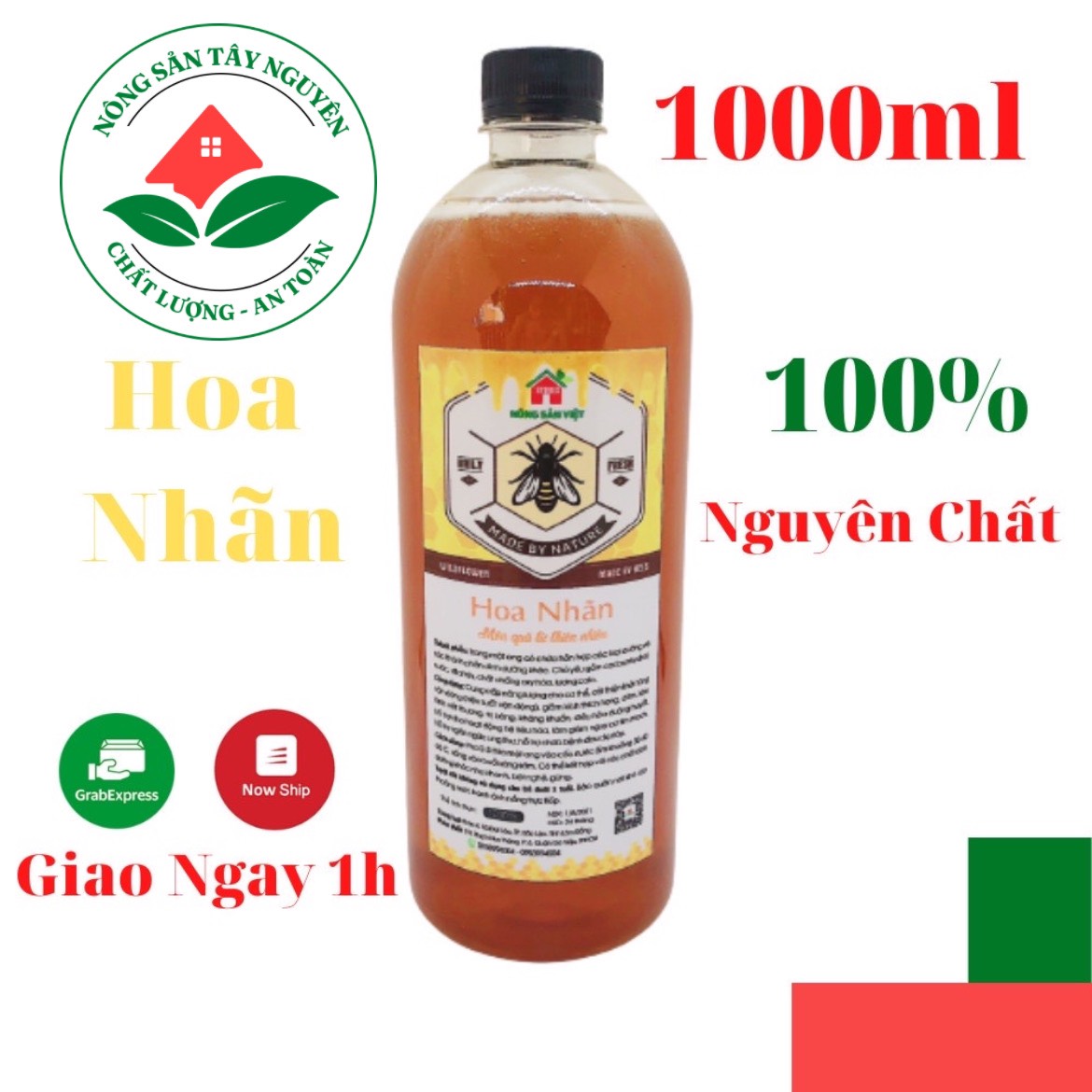 Mật ong hoa nhãn nguyên chất 1 lít - đền gấp 10 lần nếu phát hiện mật giả