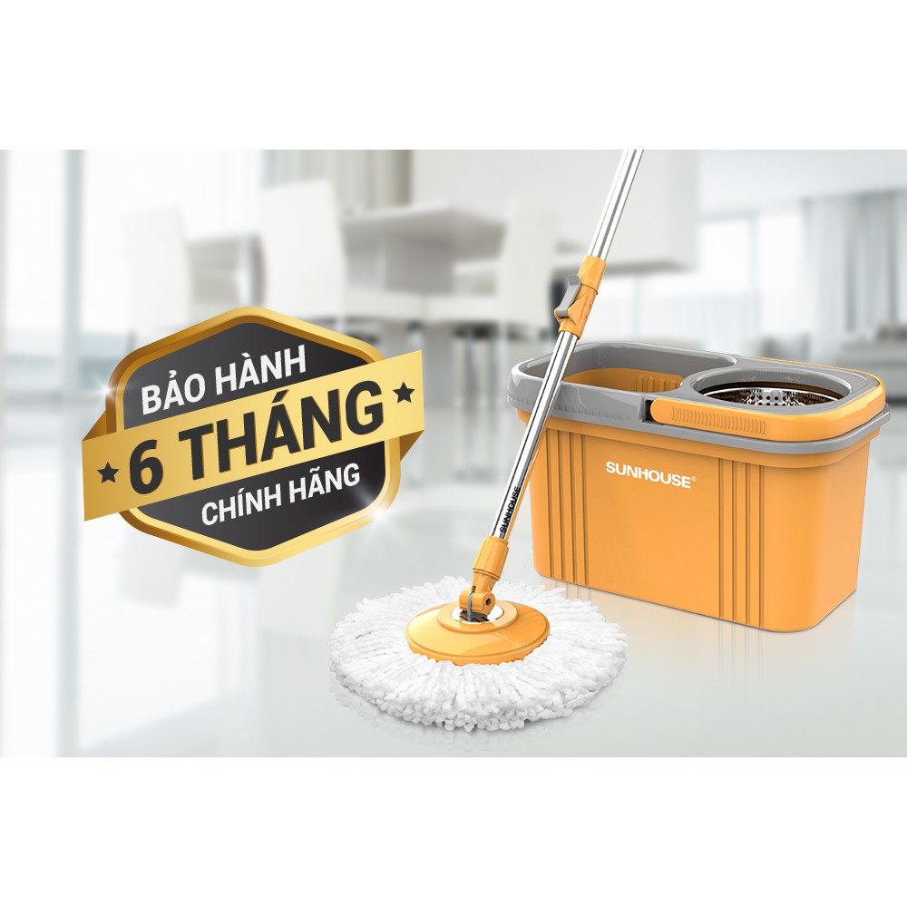 Bộ lau nhà xoay 360 độ sunhouse - bảo hành 6 tháng. đức nhung store