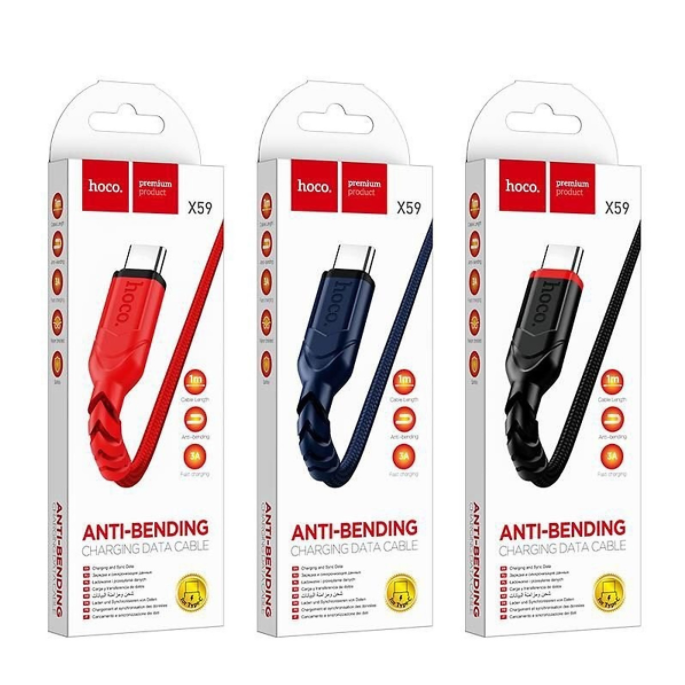 👉👉bh 12 tháng chính hãng👈👈dây cáp sạc nhanh hoco x59 lighning/ micro-usb/ type-c sạc nhanh, đầu sạc chống gẫy gập -
