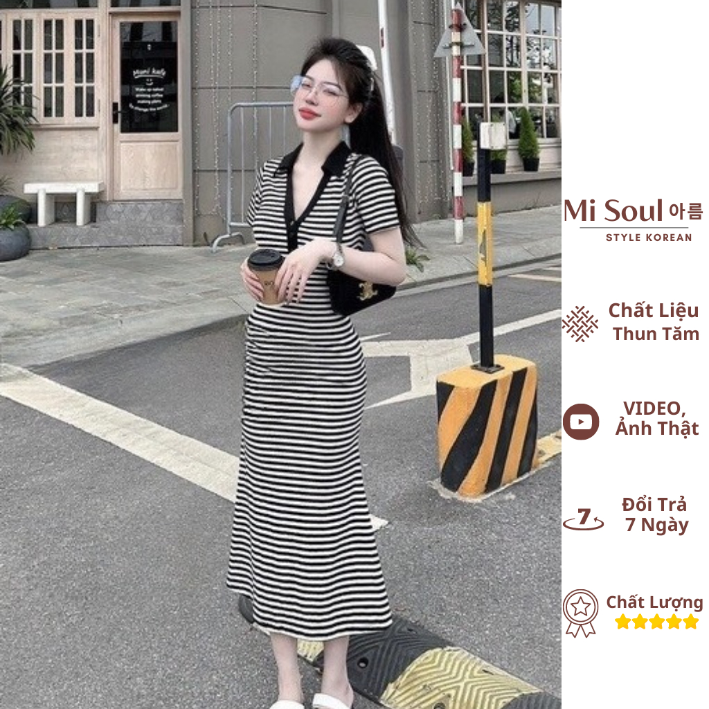Váy body dáng dài đuôi cá misoul, đầm body sexy chất liệu cotton lạnh freesize 160