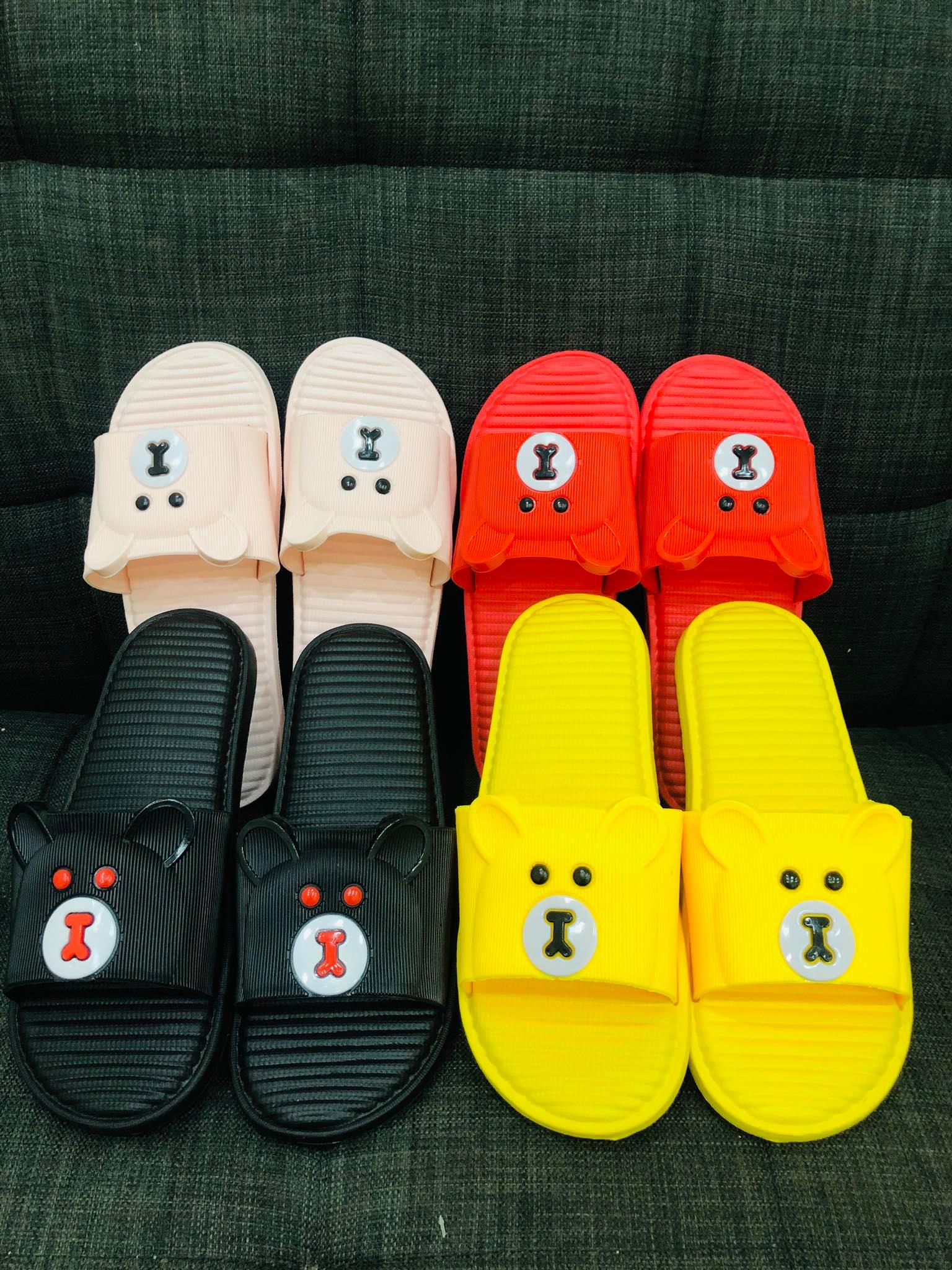 Dép thái đa sắc hình gấu dễ thương Dép nữ siêu nhẹ Dép nữ thời trang