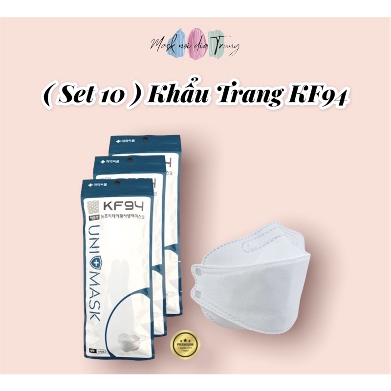 Set 10 khẩu trang 4d mask kf94