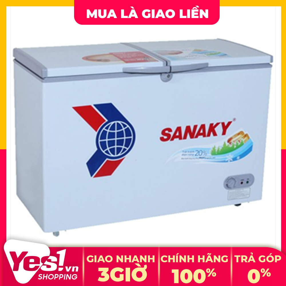 Tủ đông sanaky vh-2299a1 - dung tích 175 lít - 1 ngăn đông 2 cánh - bảo hành chính hãng - voucher 10% lên đến 800k