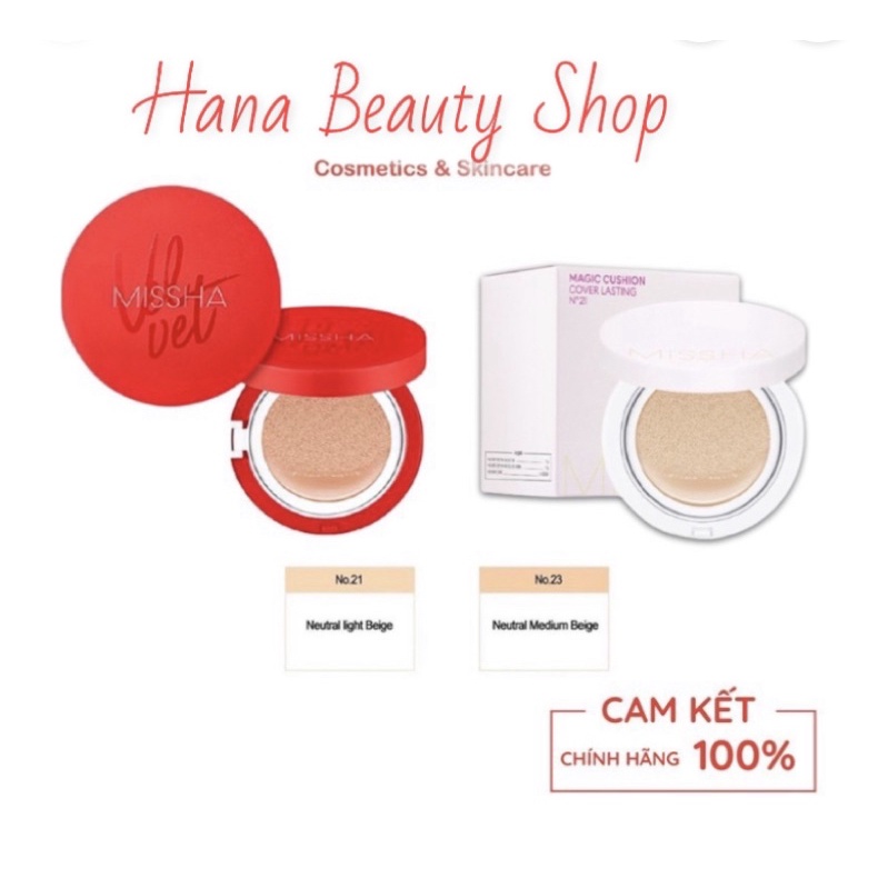 Phấn nước misha bản đỏ-hồng