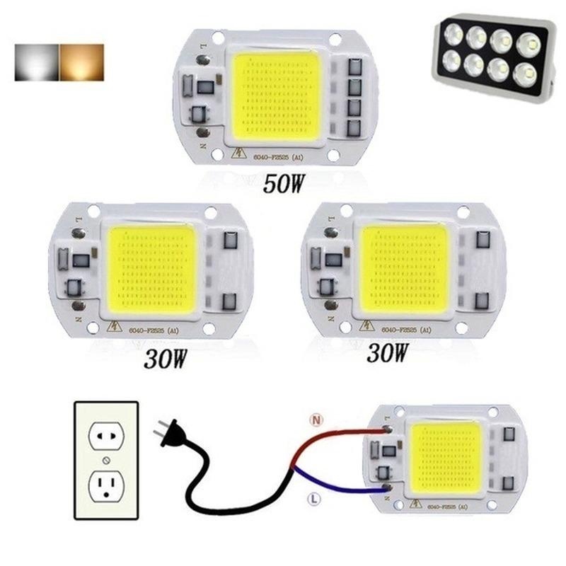 LED COB Bulb Chip 20W 30W 50W 220V 110V / Flood light Spotlight Accessories DIY No Need Driver Matri