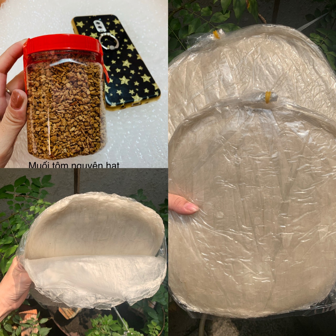 Combo 1kg phơi sương+ hủ 250gr muối tôm nguyên hột loại ngon đặc sản chính gốc Tây Ninh!