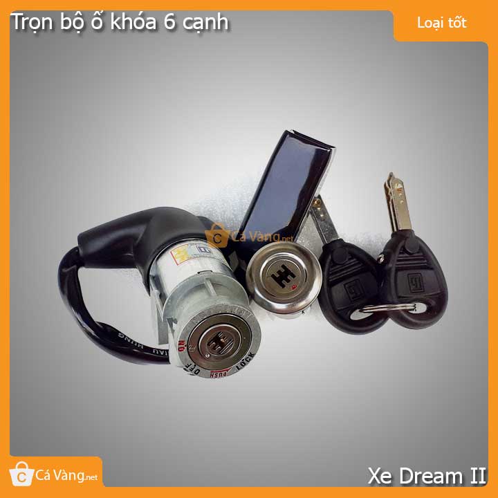Ổ khóa xe Dream II, Thái (Khóa 6 cạnh) chất lượng tốt