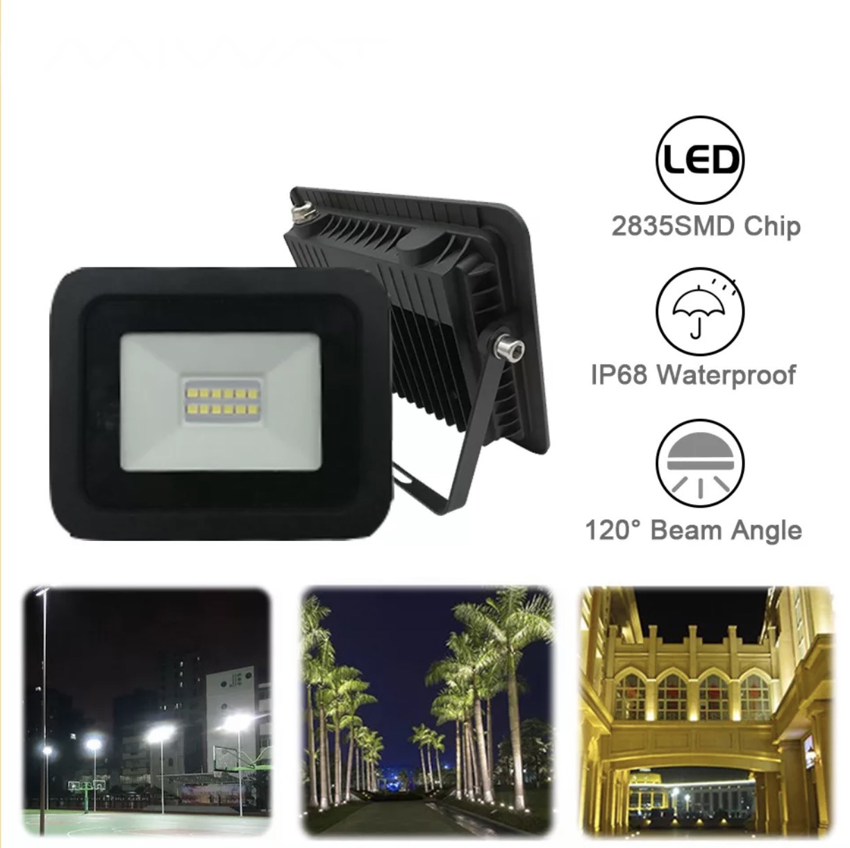 Đèn pha led 10w chiếu sáng ngoài trời