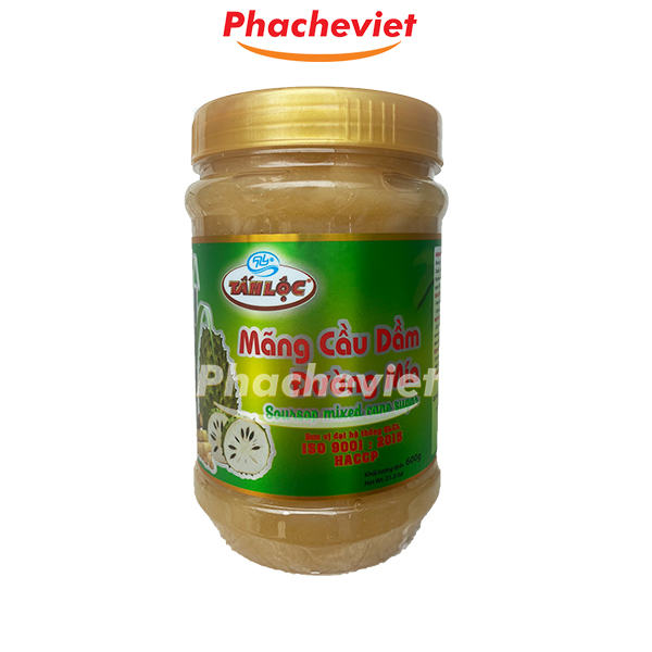 Mãng cầu dầm đường mía Tấn Lộc hộp 600g