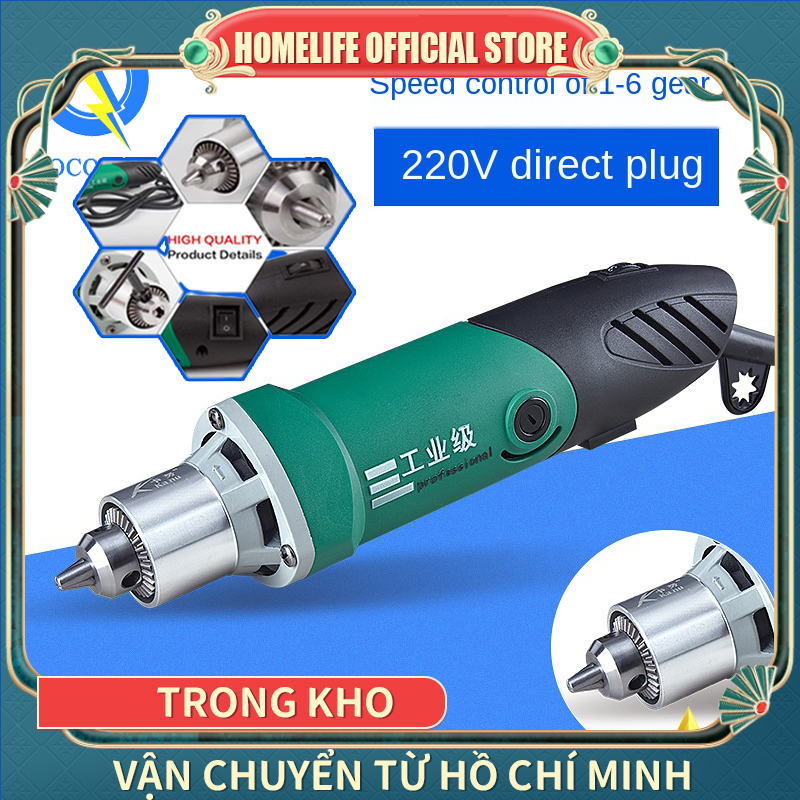 Máy mài khuôn mini - Máy khoan đa năng 500W 6 tốc độ Máy mài cầm tay máy mài mini máy khoan cắt