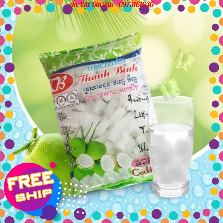 Thạch dừa túi Thanh Bình - 500g - Hương liệu tự nhiên