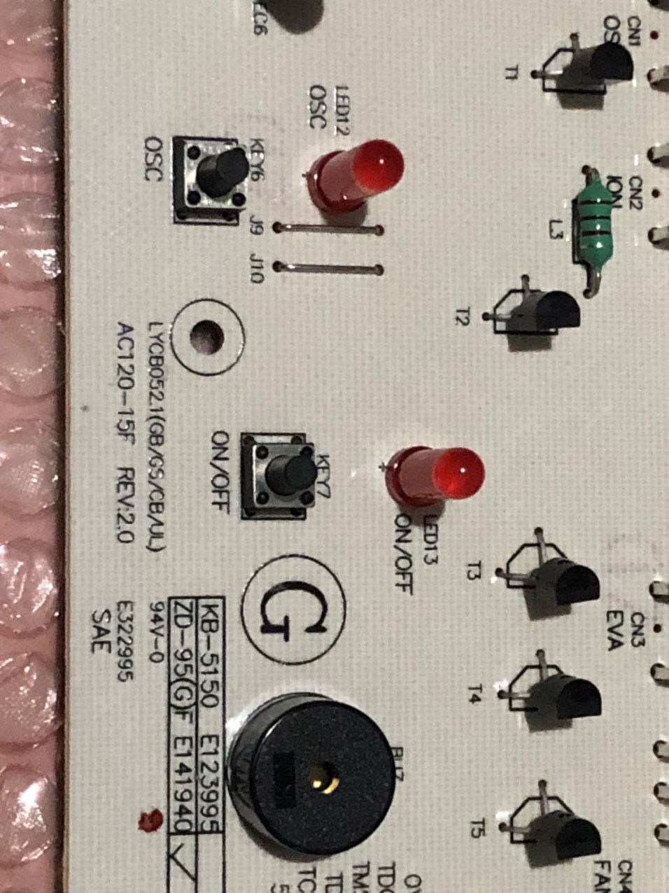 Bo mạch quạt đều hòa midea ac120-15f