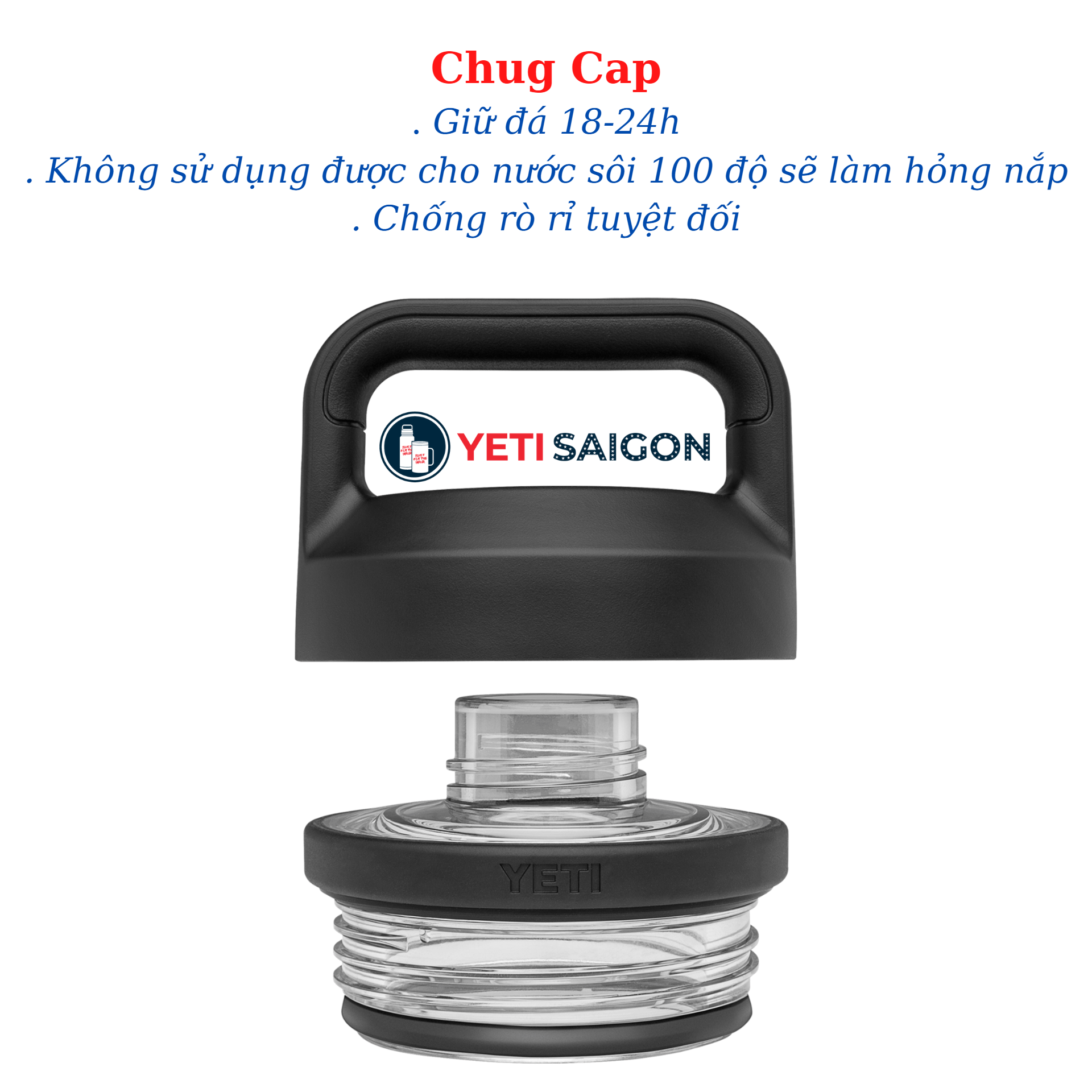 Phụ kiện yeti chính hãng - triple haul cap - hotshot cap - chug cap - straw cap - - magdock cap