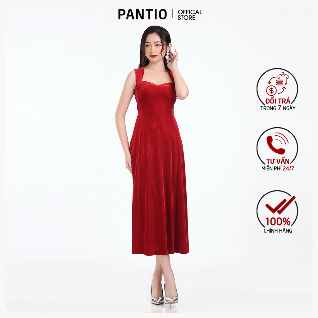 Đầm dạ hội chất liệu nhung kiểu dáng xòe sang trọng fdh5232 - pantio