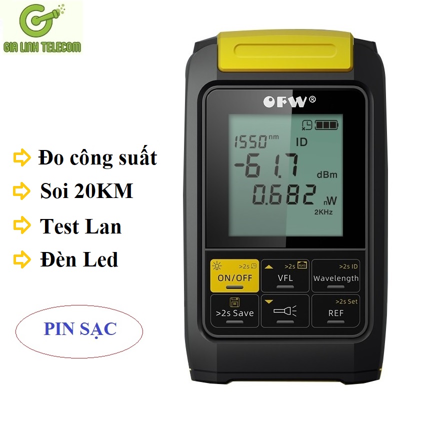 Máy đo công suất quang pin sạc OFW 4in1