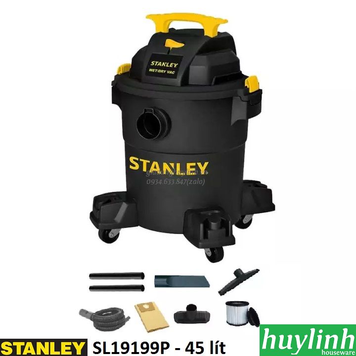 Máy hút bụi công nghiệp khô và ướt stanley sl19199p - 45 lít - 5.5hp