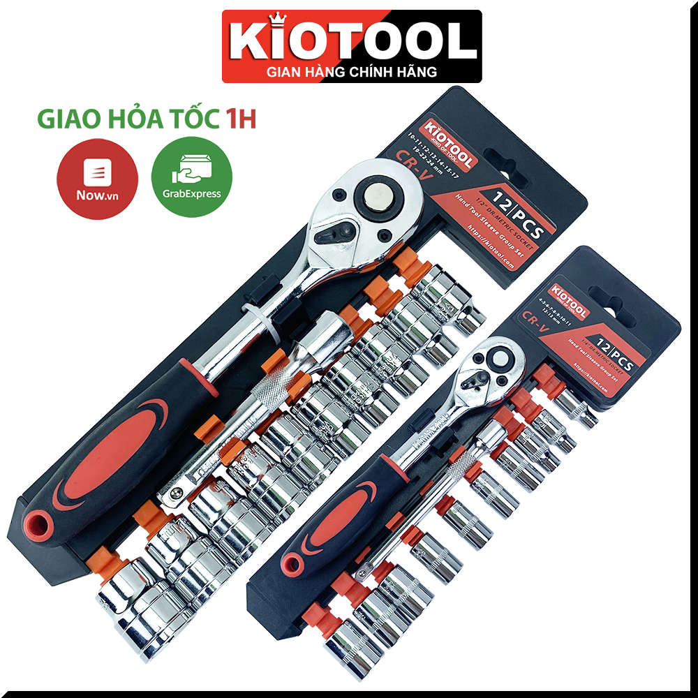 Bộ Dụng Cụ,Bộ Tuýp Xiết Mở Ốc 12pcs Kiotool