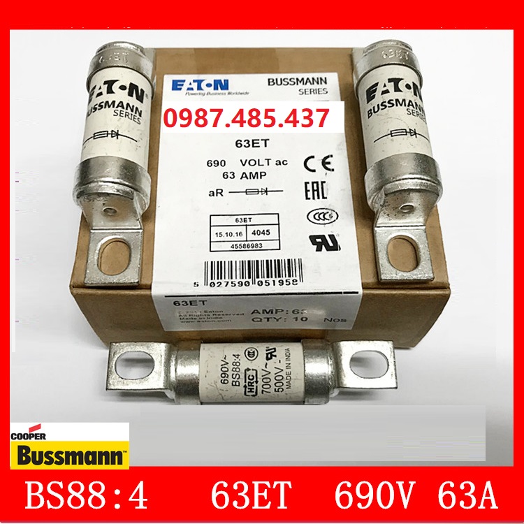 Cầu chì bussman eaton 35et/ 63et/ 100fea 690v bs88:4