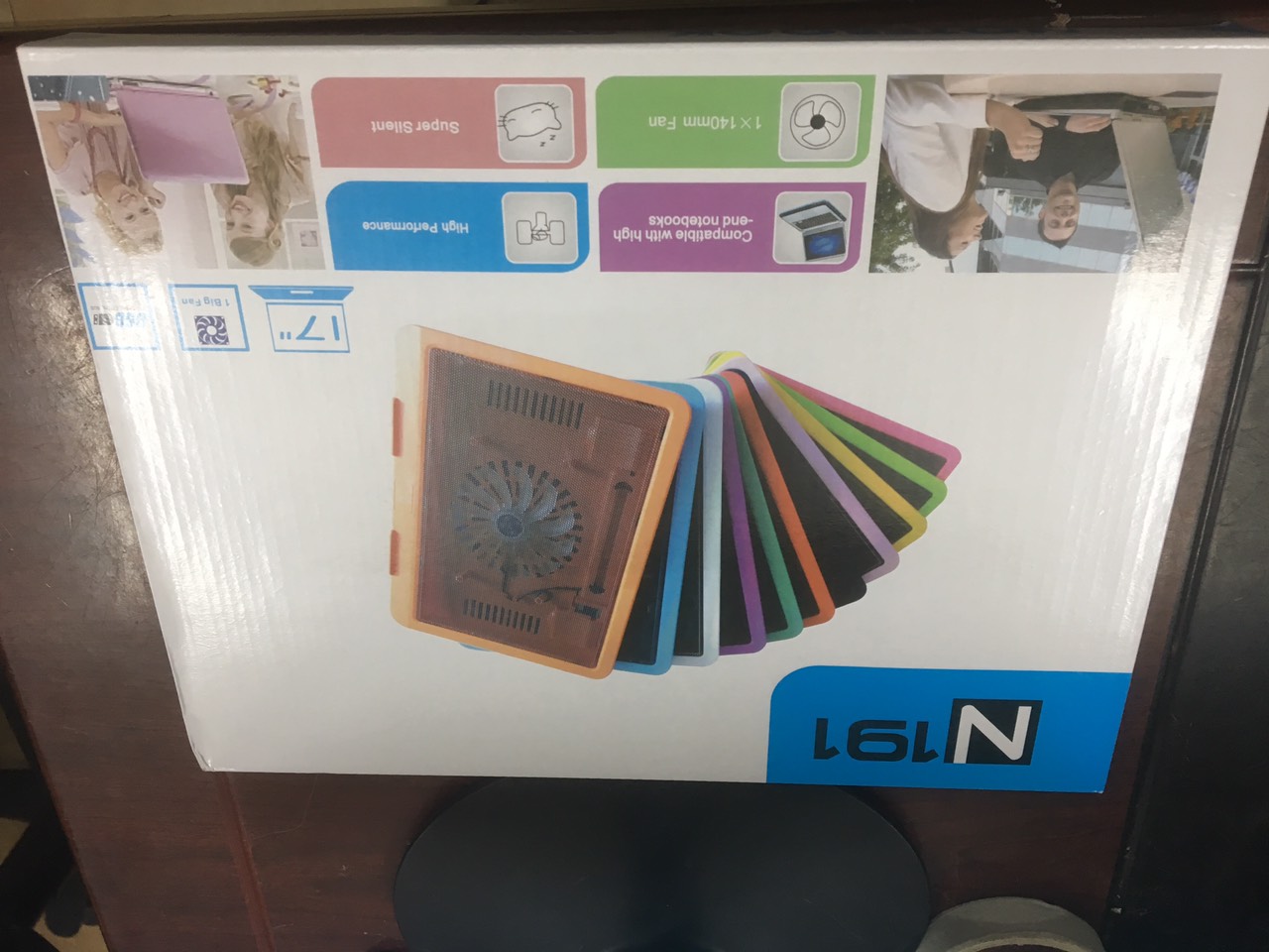 Đế tản nhiệt laptop 1 quạt Fan 12 đèn led