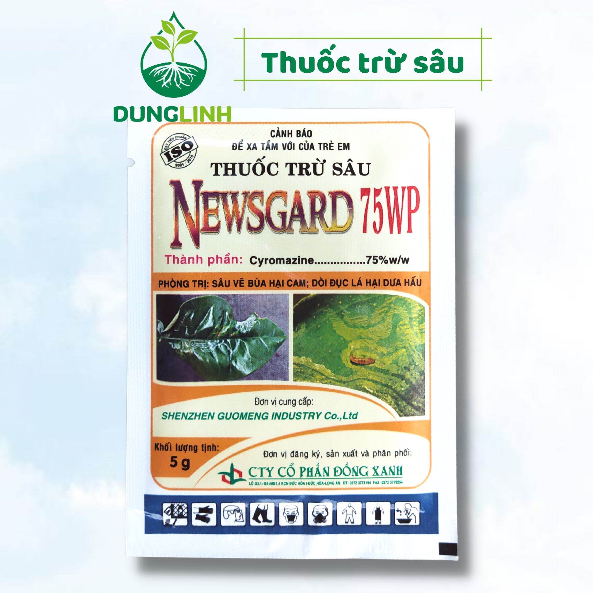 Newsgard 75WP gói 5g - Phòng trừ sâu vẽ bùa hại cam, Dòi đục lá hại dưa hấu