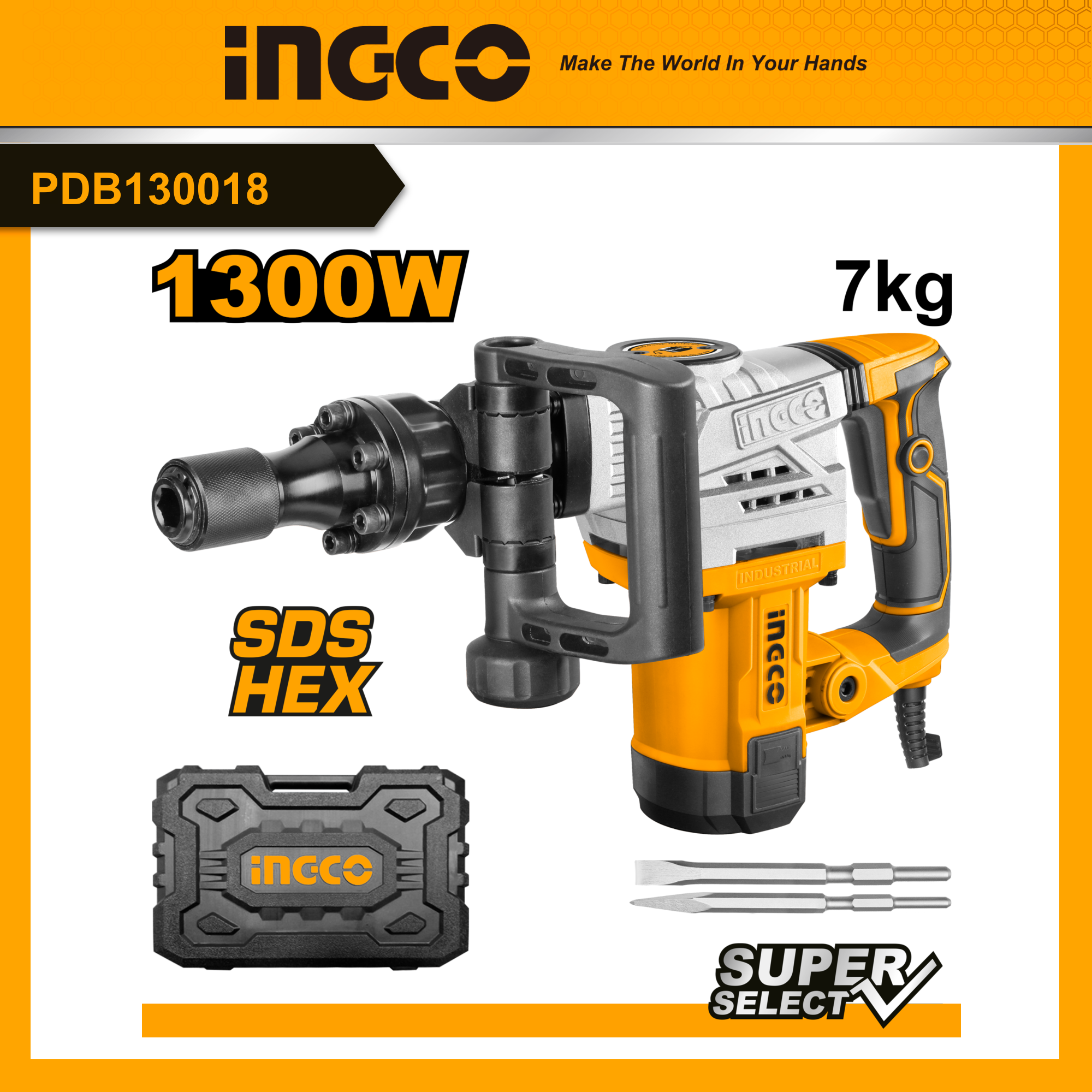 Ingco pdb130018 máy phá dỡ bê tông