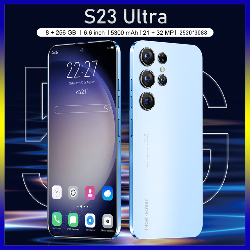 Exclusive Online S23 ultra fast delivery mobile phone 50 "large screen phone 6.6 inch sold 8 + 256 GB Android popular