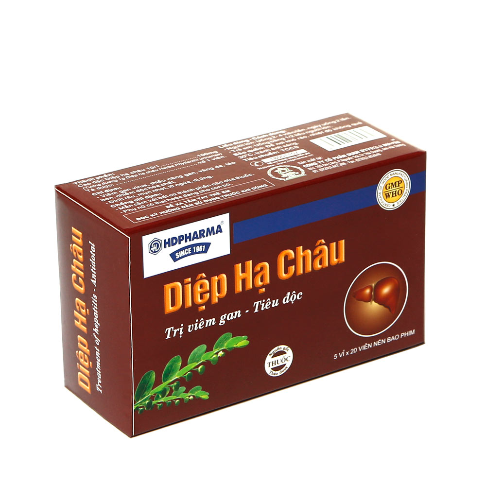 Diệp Hạ Châu tri viêm gan, tiêu độc hộp 100 viên