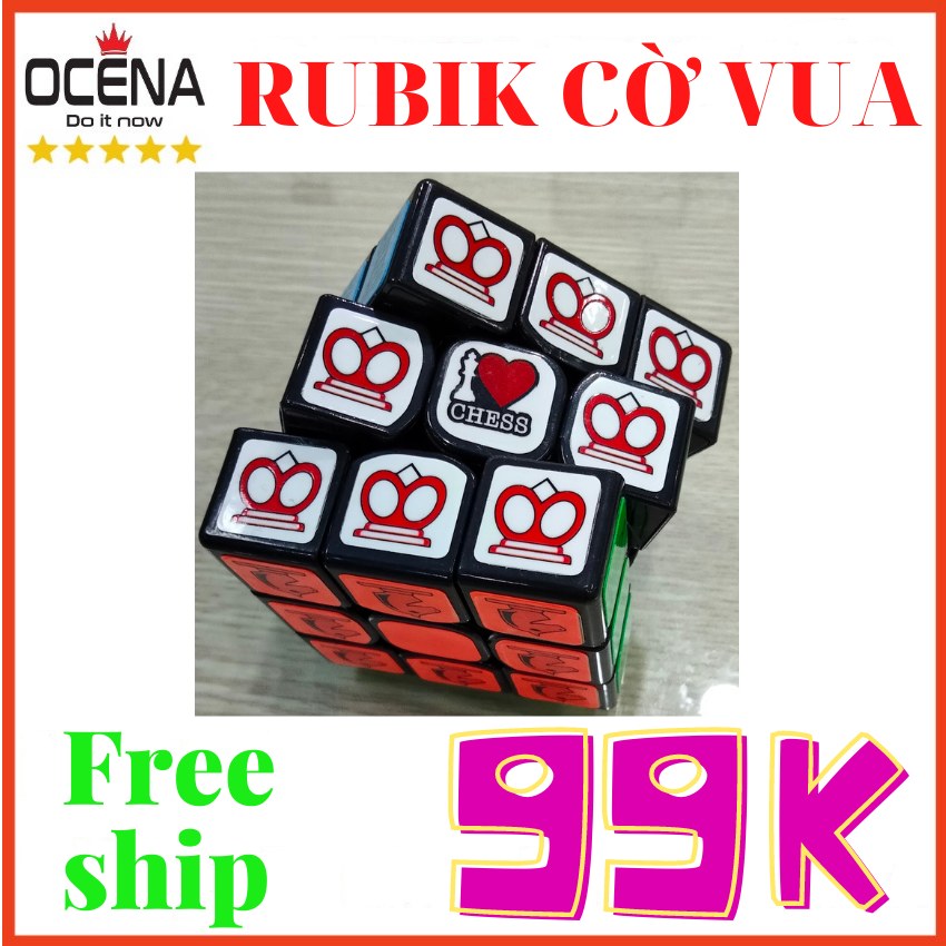 {FREE SHIP} Siêu phẩm Rubik cờ vua 3x3 Ocena cao cấp quay mượt trơn đồ chơi trẻ em phát triển tư duy trẻ em