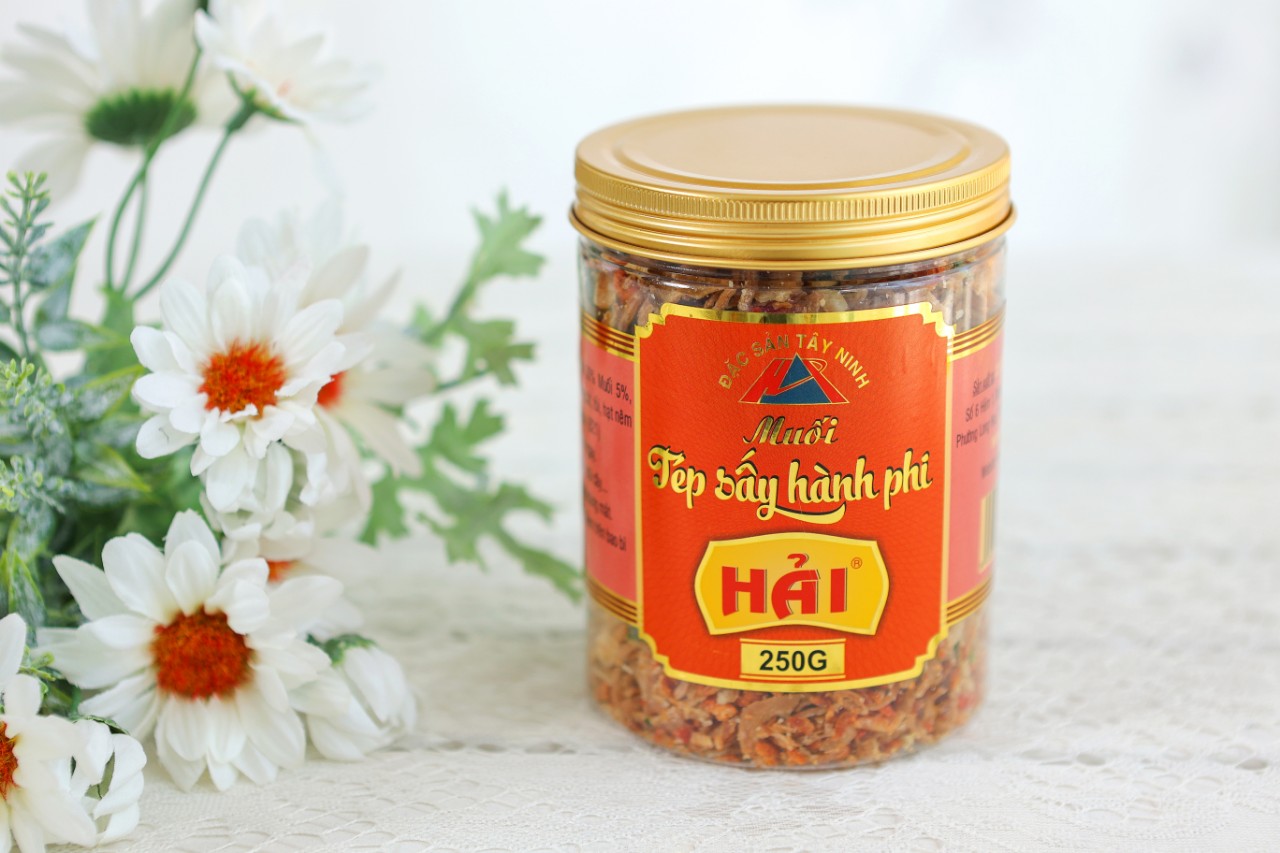 Muối tép sấy hành phi - muối Hải Tây Ninh