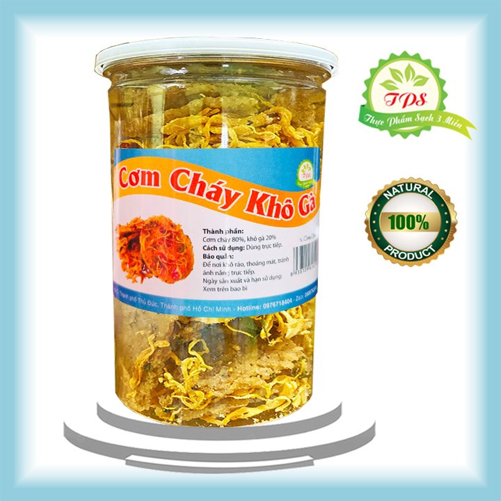 250g Cơm cháy lắc khô gà giòn ngon món ăn vặt siêu hấp dẫn ăn vặt TPS