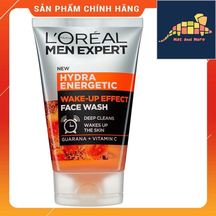 [CHÍNH HÃNG] Sữa rửa mặt L'Oreal Men Expert Hydra Energetic Wake-up Effect with Guarana + Vitamin C - 100 ml