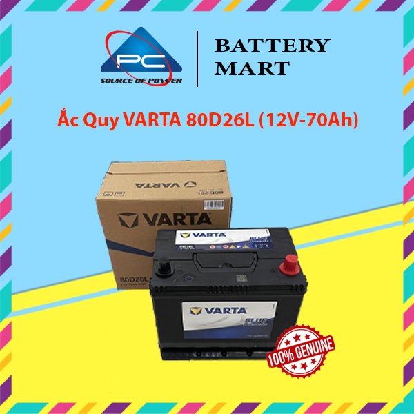 Bình Ắc Quy 12V-70AH, Ắc Quy VARTA 80D26L/R