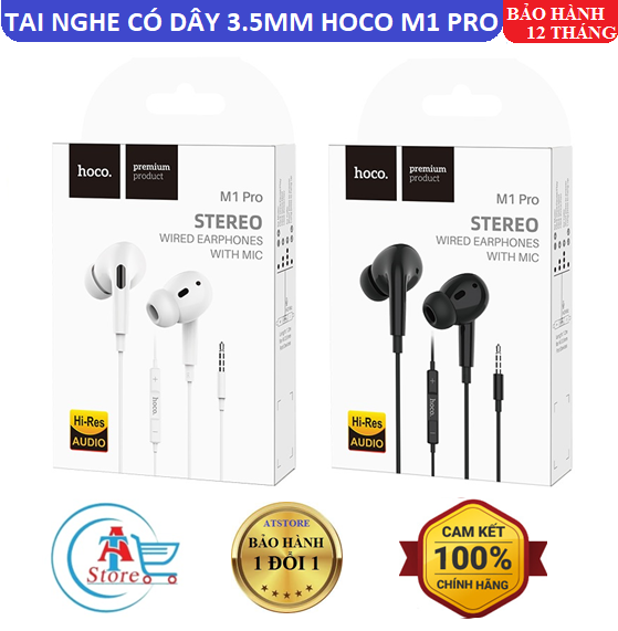 Tai nghe dây 3.5mm hoco m1 pro có mic - bh 12 tháng