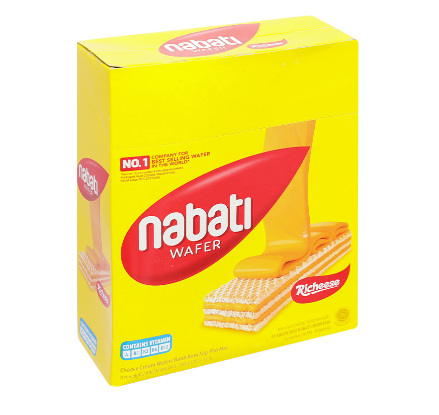 Bánh xốp nhân phô mai Nabati hộp 300g