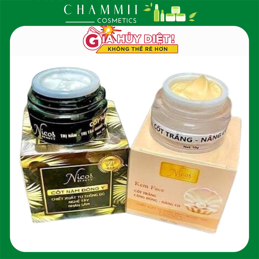 Kem Face Cốt Nám & Cốt Trắng NICOS chính hãng giúp căng bóng nâng cơ phục hồi dưỡng trắng da